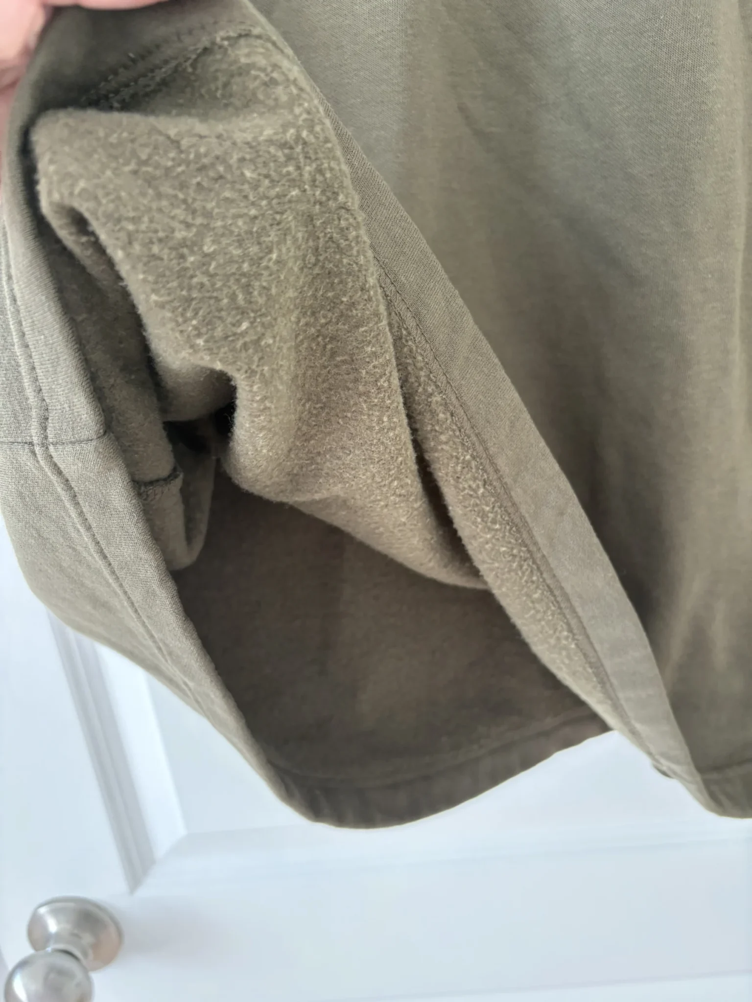 Image for George khaki fleece-lined cotton dress
