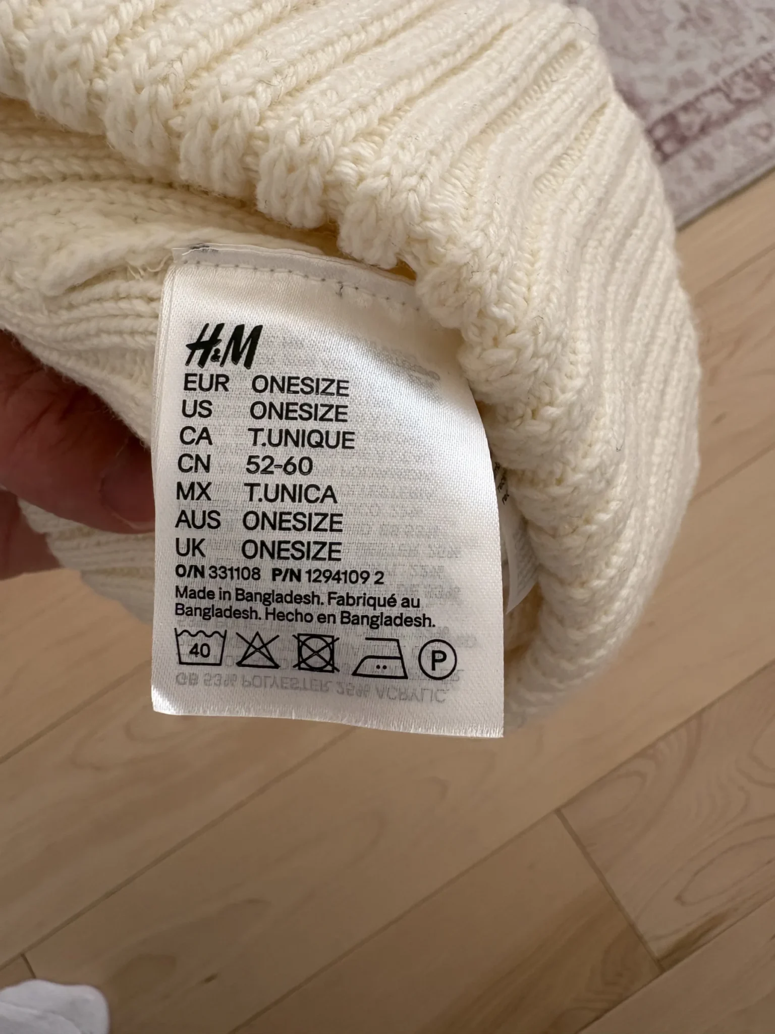 Image for Brand-new cream-coloured H&M hat