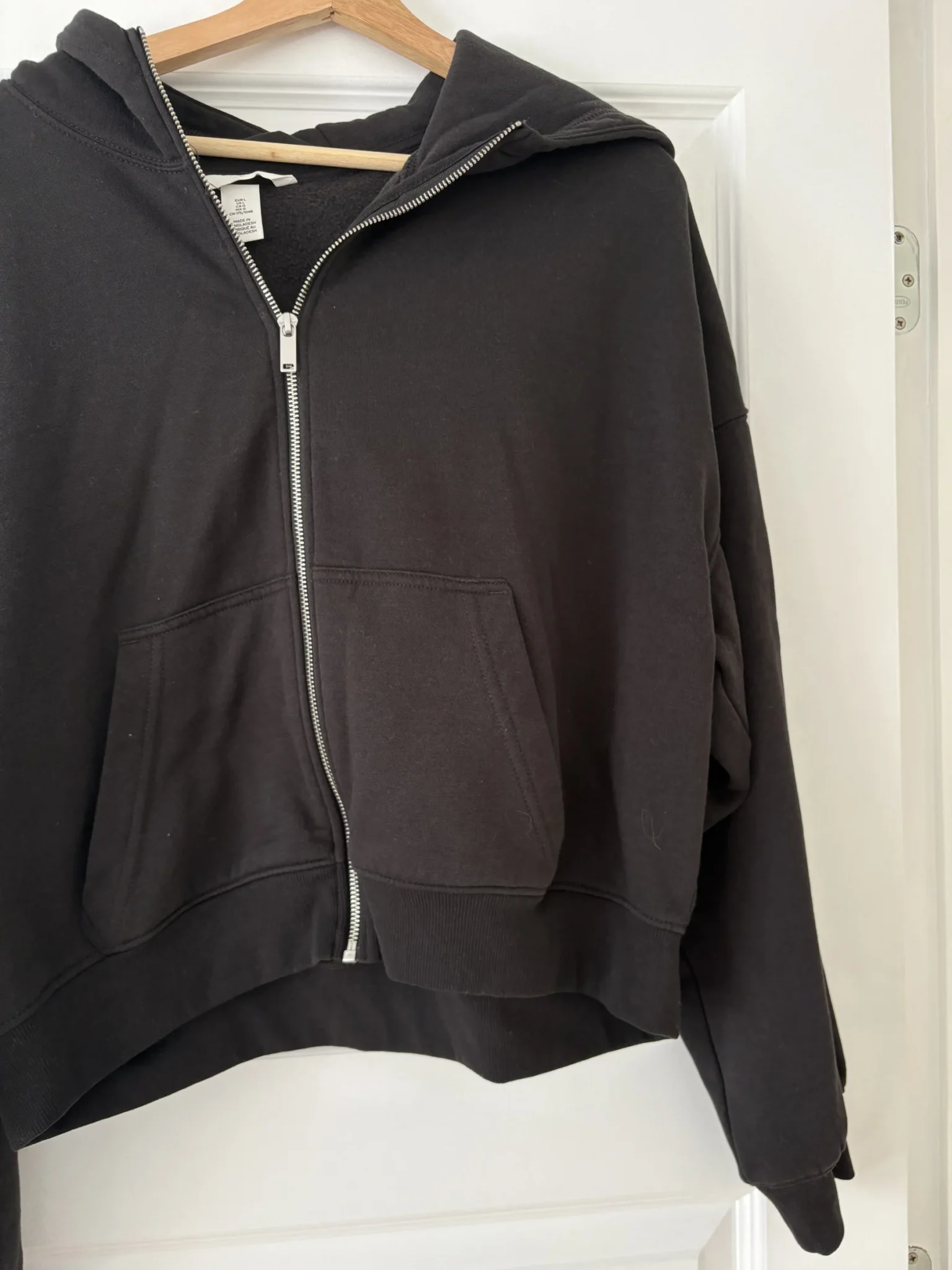 Image for Brand-new black H&M fleece jacket