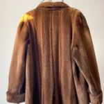 Thumbnail for Manteau court en fourrure de castor rasé brun  vintage des années 1980 taille G/TG