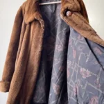 Thumbnail for Manteau court en fourrure de castor rasé brun  vintage des années 1980 taille G/TG