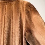 Thumbnail for Manteau court en fourrure de castor rasé brun  vintage des années 1980 taille G/TG
