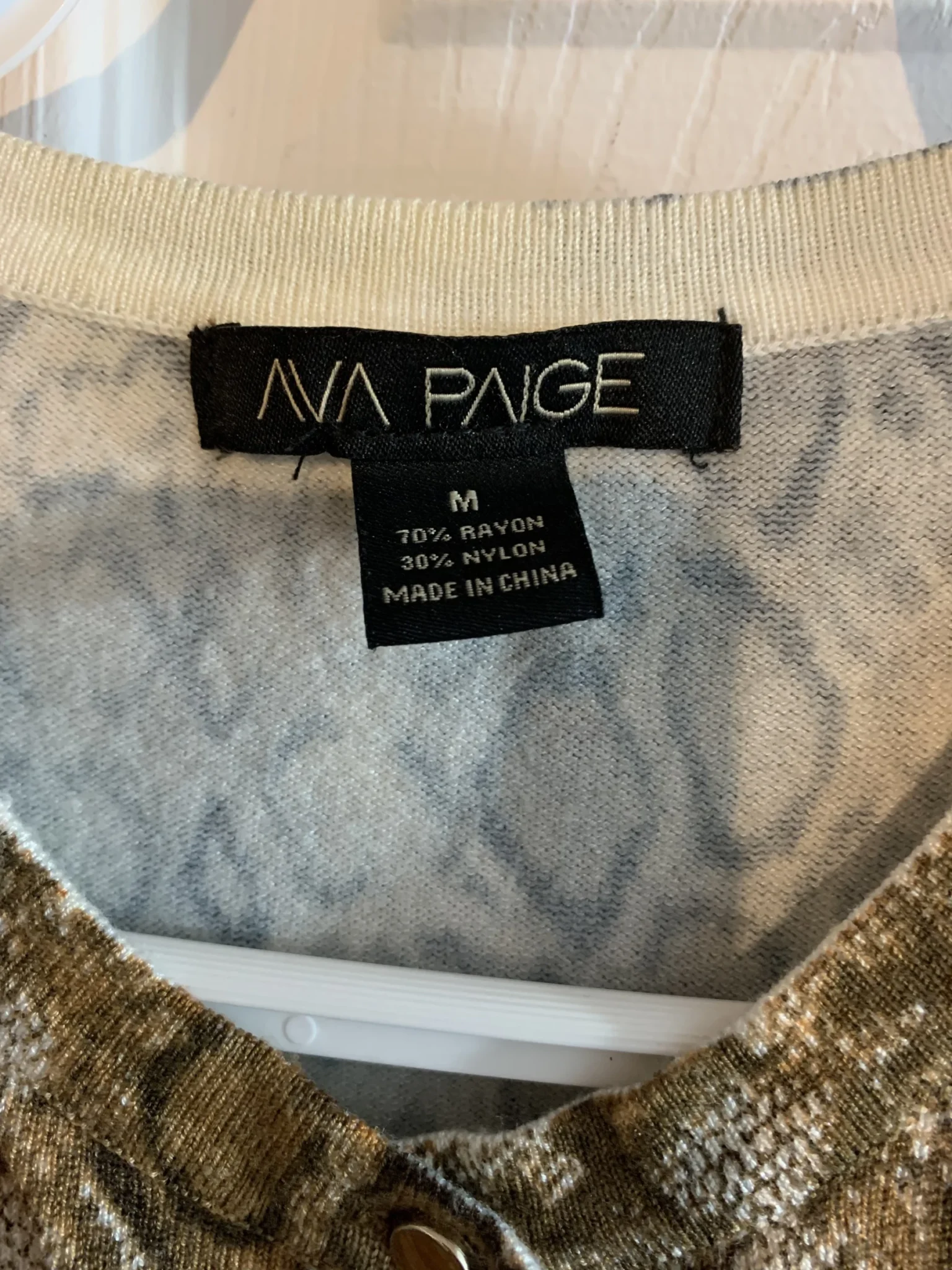 Image for Cardigan Ava Paige imprimé serpent – Taille M (Excellent état)