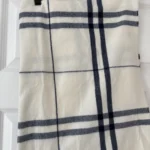 Thumbnail for GAP cream and navy checked scarf
