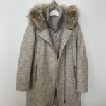 Featured thumbnail for Manteau Soia & Kyo gris chiné à capuchon – XS