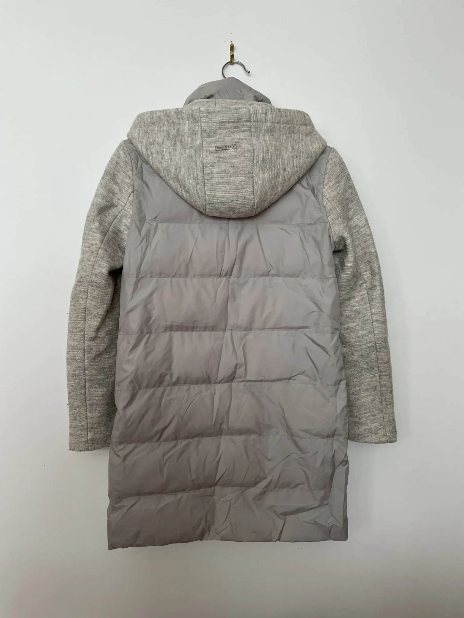 Image for Manteau Soia & Kyo gris chiné à capuchon – XS
