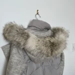 Thumbnail for Manteau Soia & Kyo gris chiné à capuchon – XS