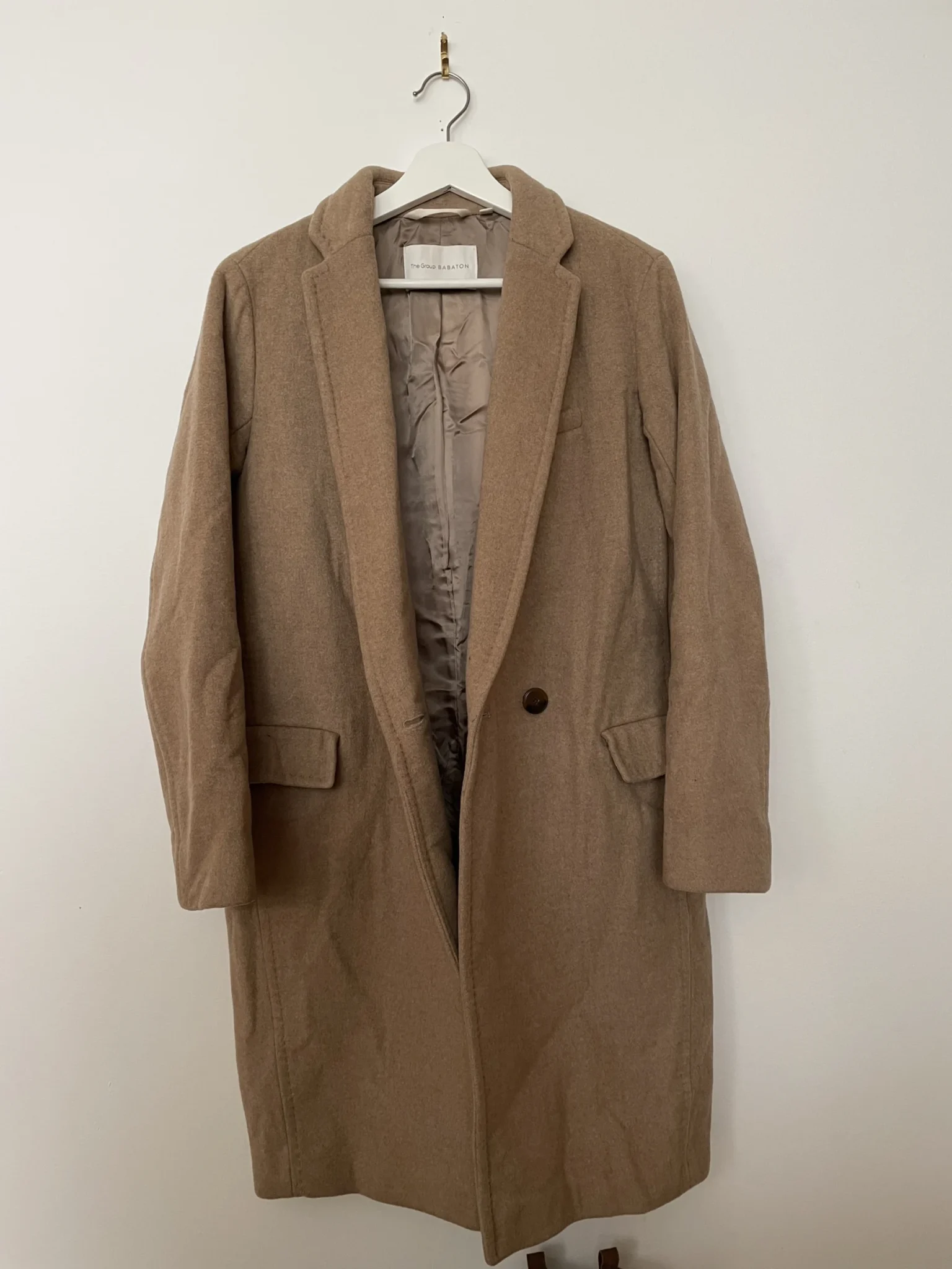 Image for Manteau long Babaton camel xs