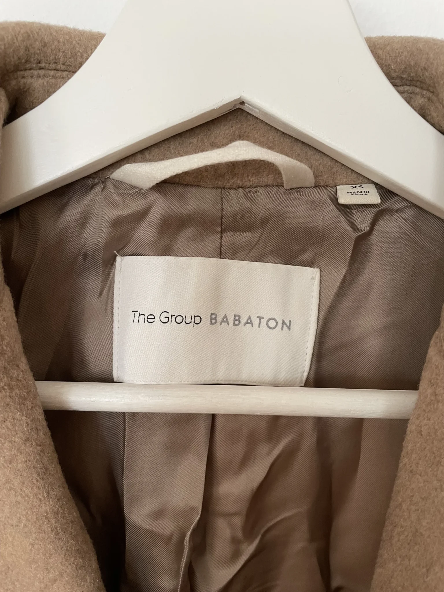 Image for Manteau long Babaton camel xs
