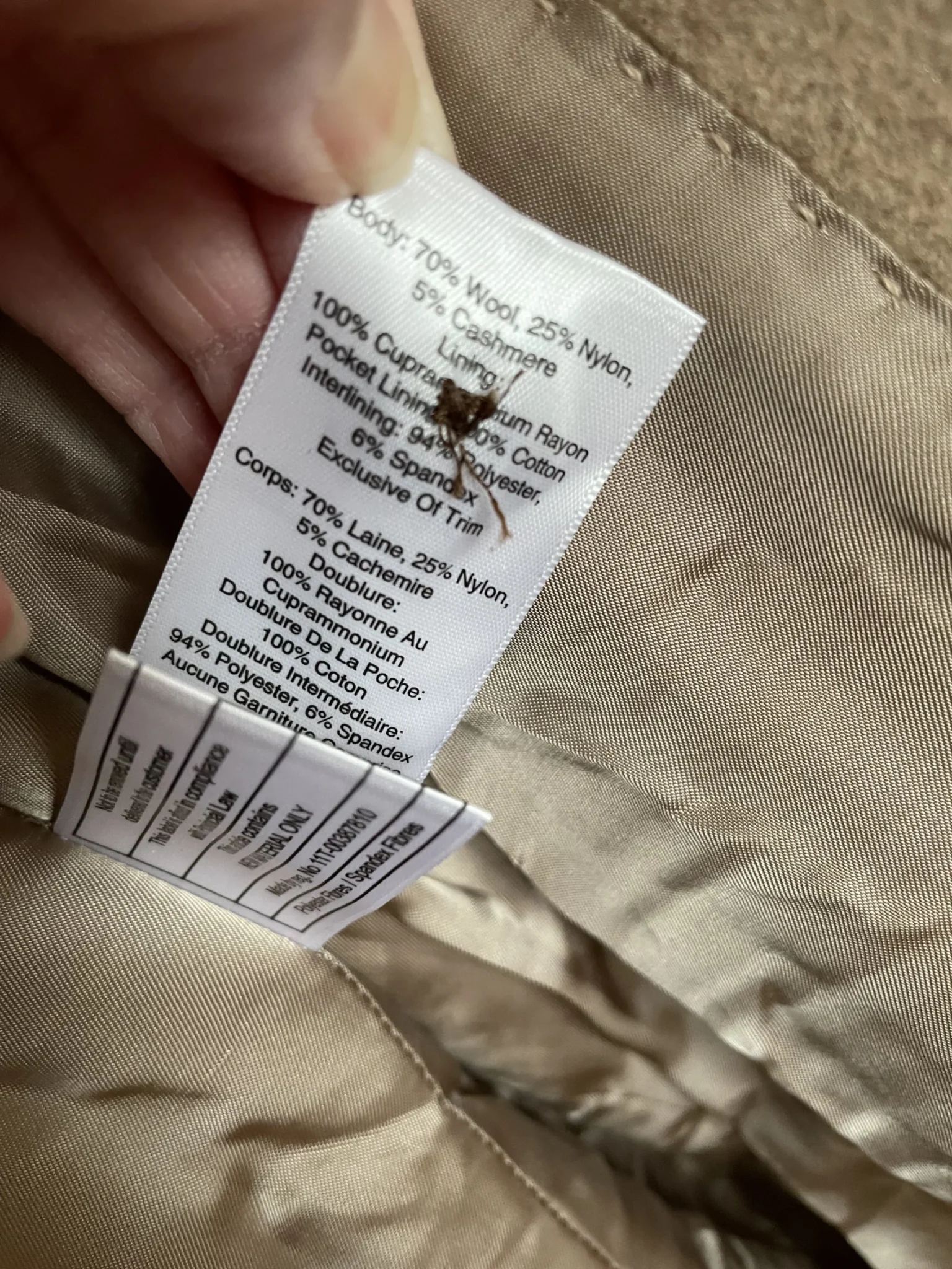 Image for Manteau long Babaton camel xs