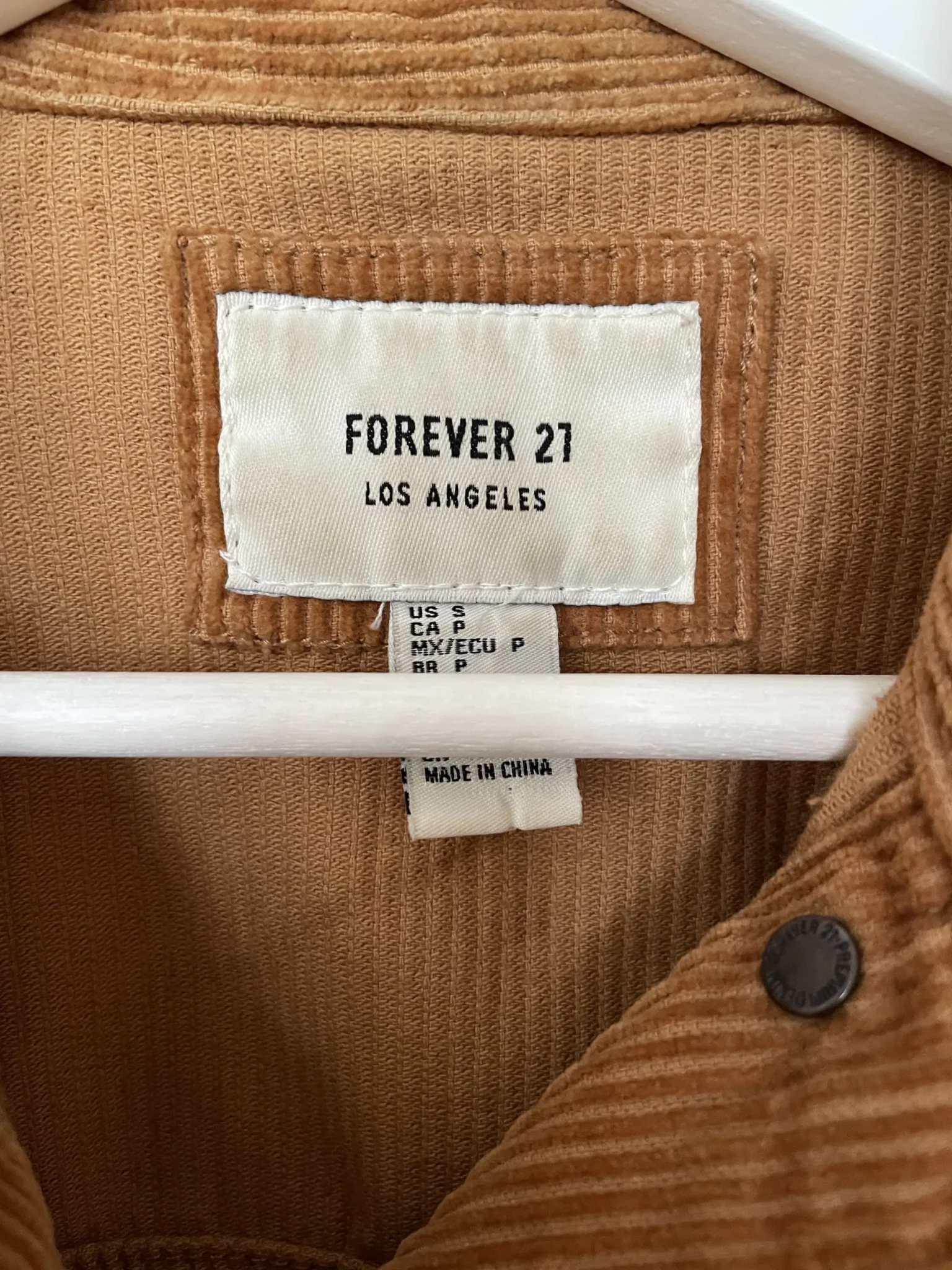 Image for Jacket corduroy rouille