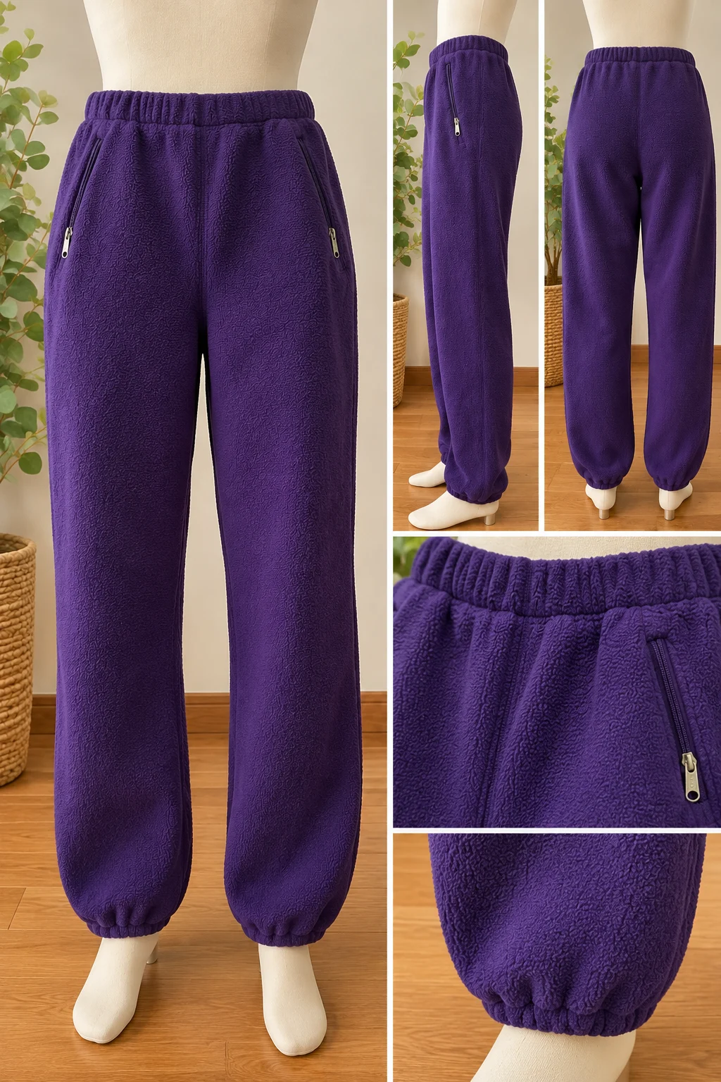 Patagonia Vintage – Pantalon en polar mauve Patagonia seconde main