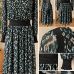 Featured thumbnail for TRISTAN – Flowing dress with an abstract print – Size L