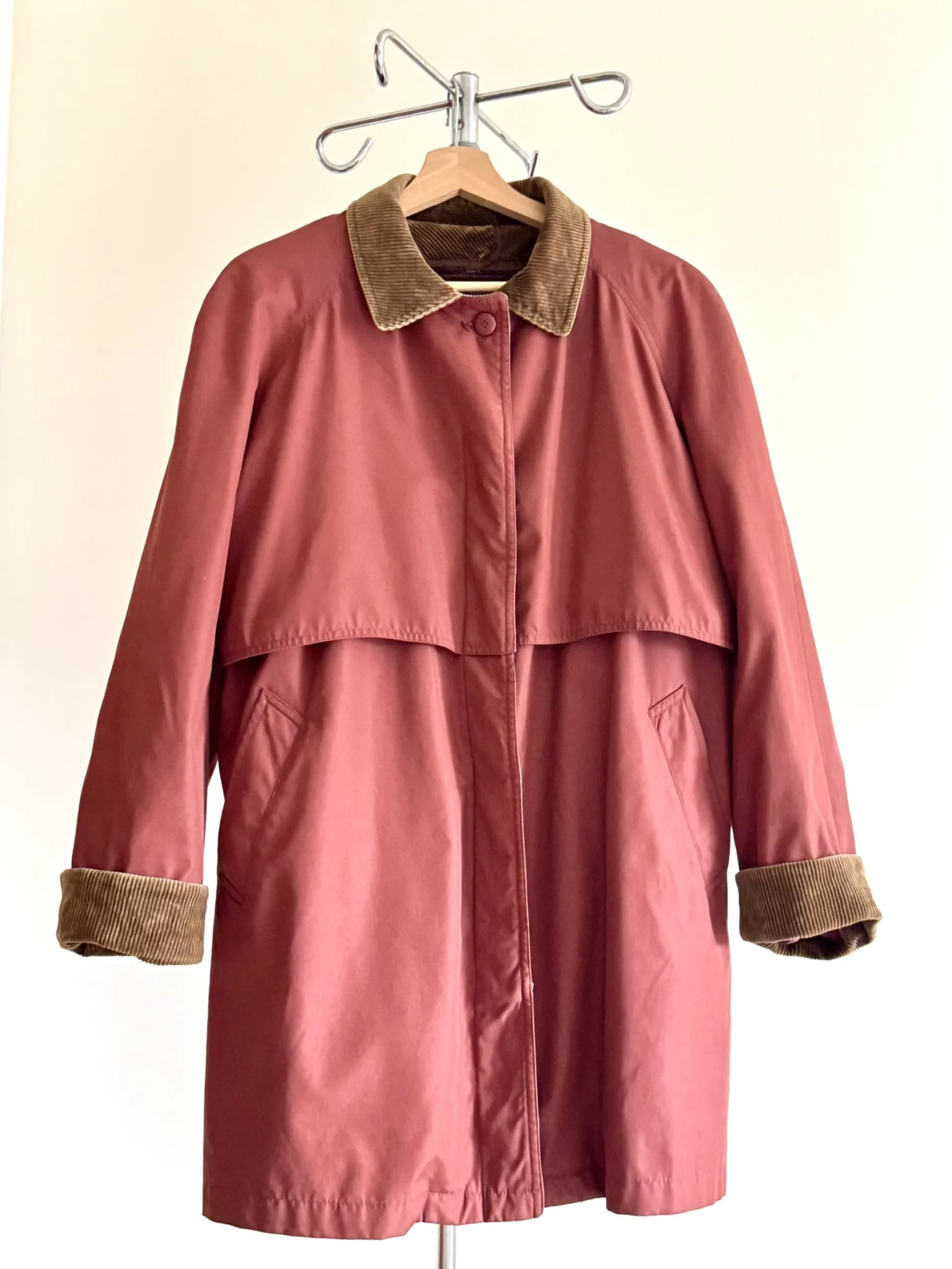 Featured image for Manteau style Barn Jacket/ Manteau utilitaire doublé vintage London Fog Rouge Brique