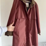 Thumbnail for Manteau style Barn Jacket/ Manteau utilitaire doublé vintage London Fog Rouge Brique
