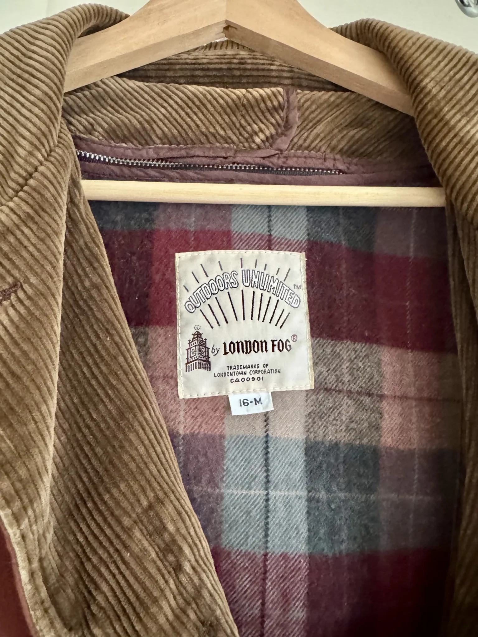 Image for Manteau style Barn Jacket/ Manteau utilitaire doublé vintage London Fog Rouge Brique
