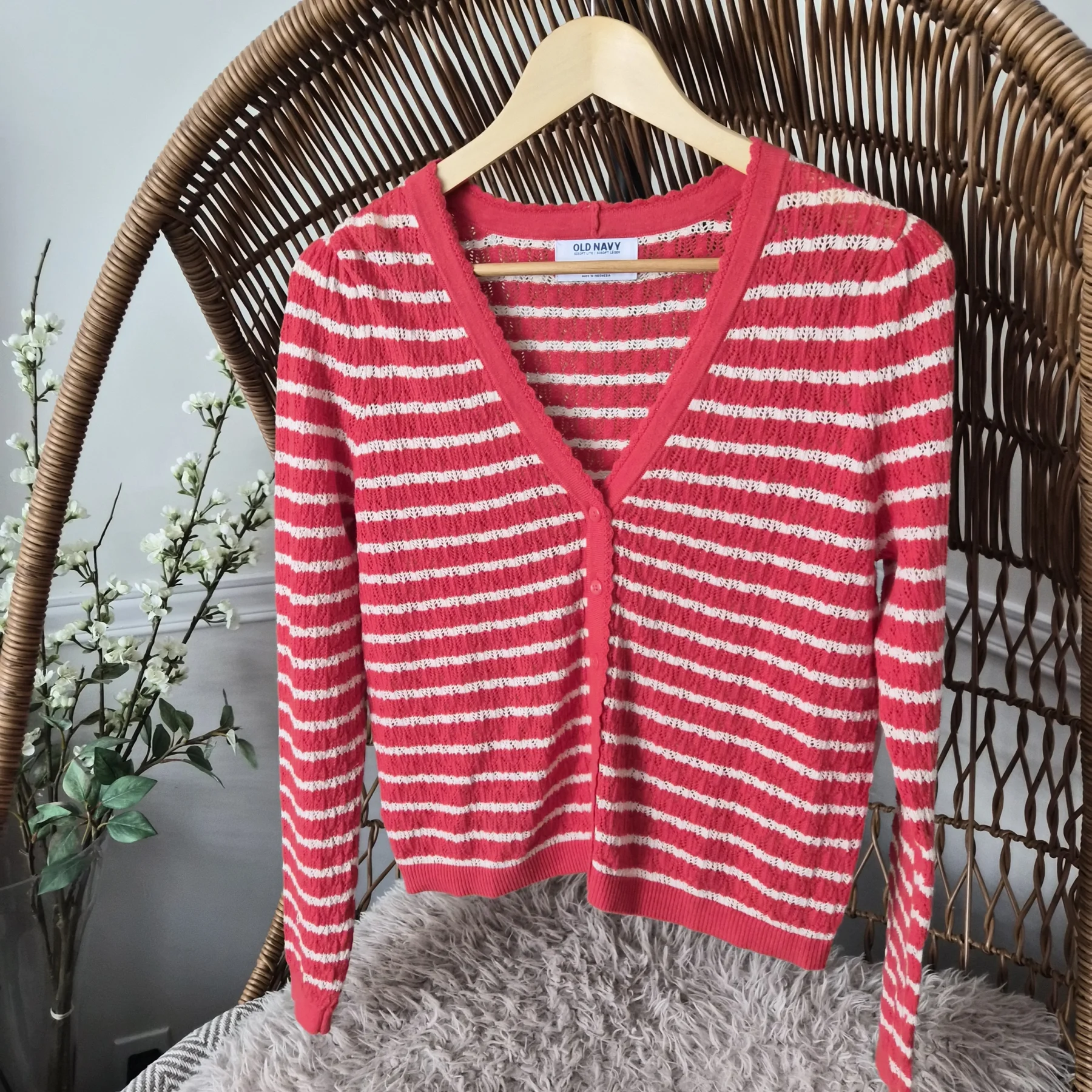 Cardigan en tricot pointillé SoSoft léger Old navy seconde main