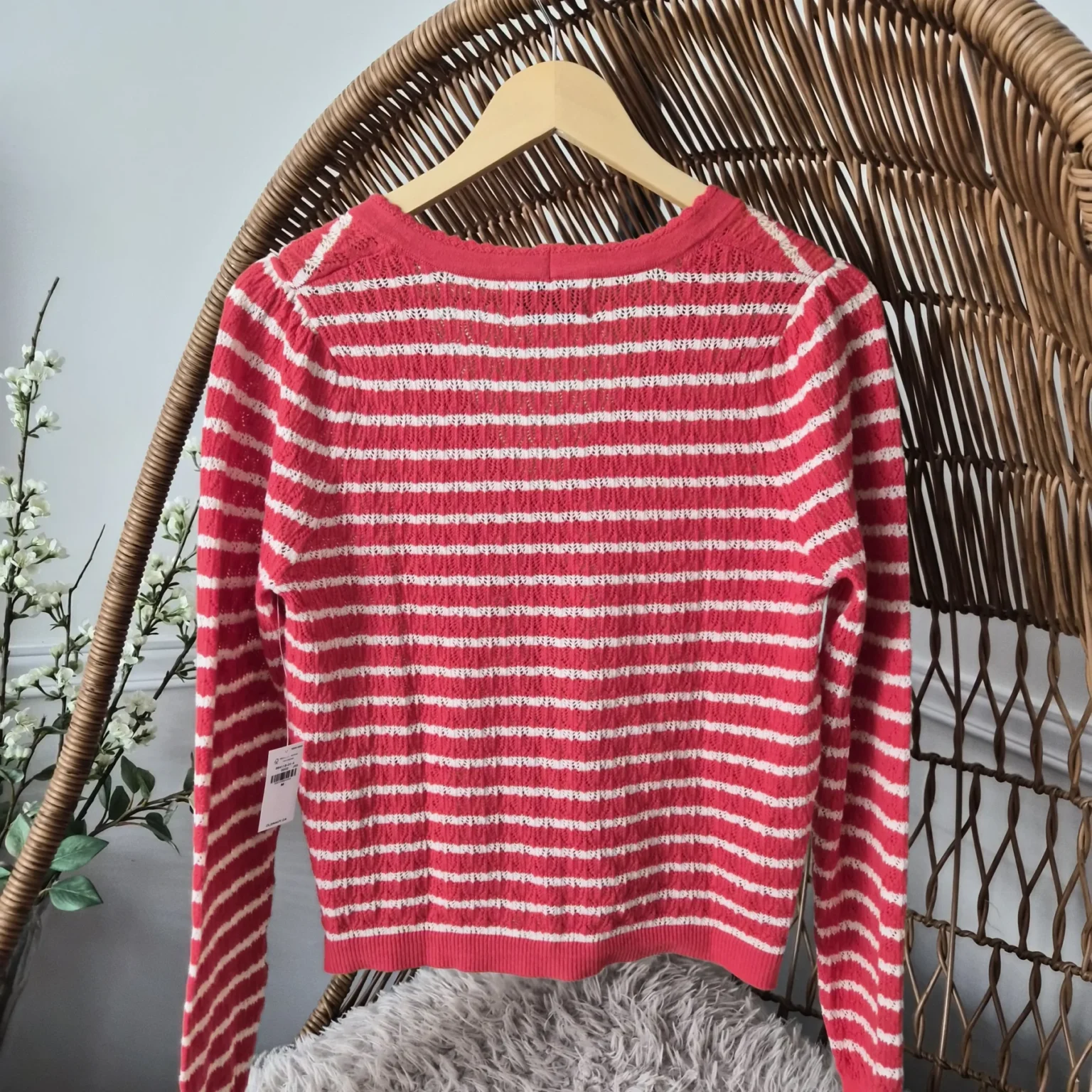 Image for Lightweight SoSoft dotted-pattern knitted cardigan