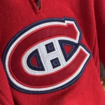 Thumbnail for Chandail de hockey en tricot épais col quart de zip officiel de la LNH - Canadiens de Montréal Taille XL