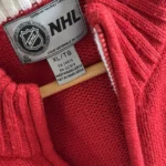 Thumbnail for Chandail de hockey en tricot épais col quart de zip officiel de la LNH - Canadiens de Montréal Taille XL