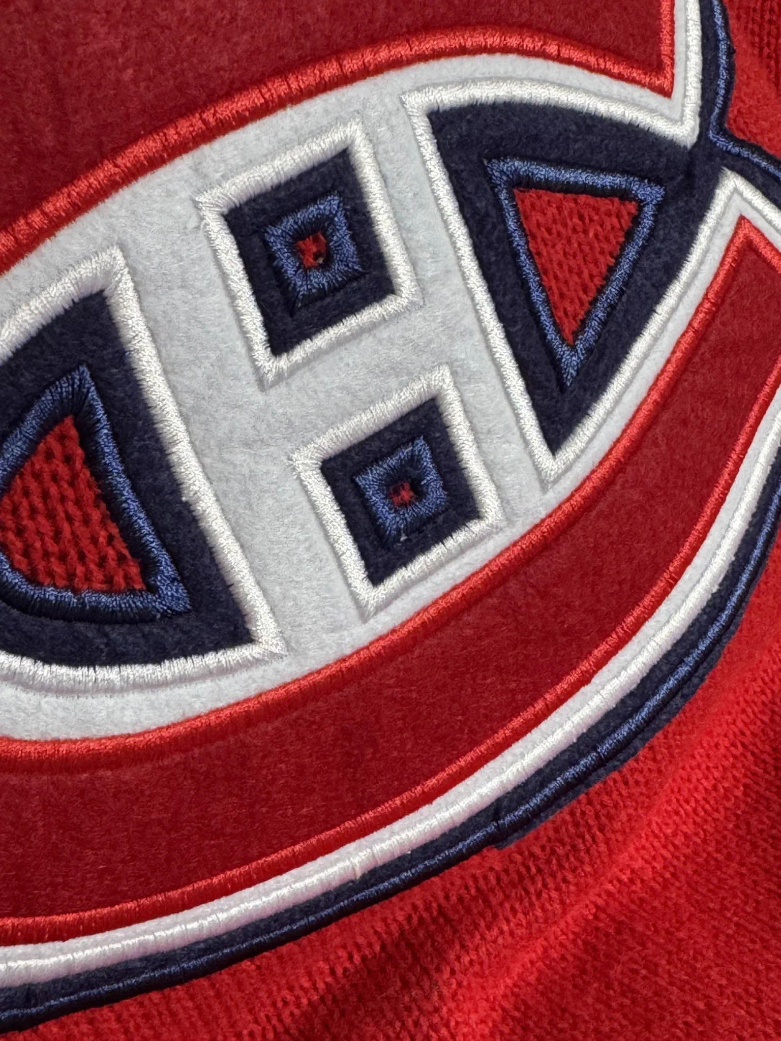 Image for Chandail de hockey en tricot épais col quart de zip officiel de la LNH - Canadiens de Montréal Taille XL