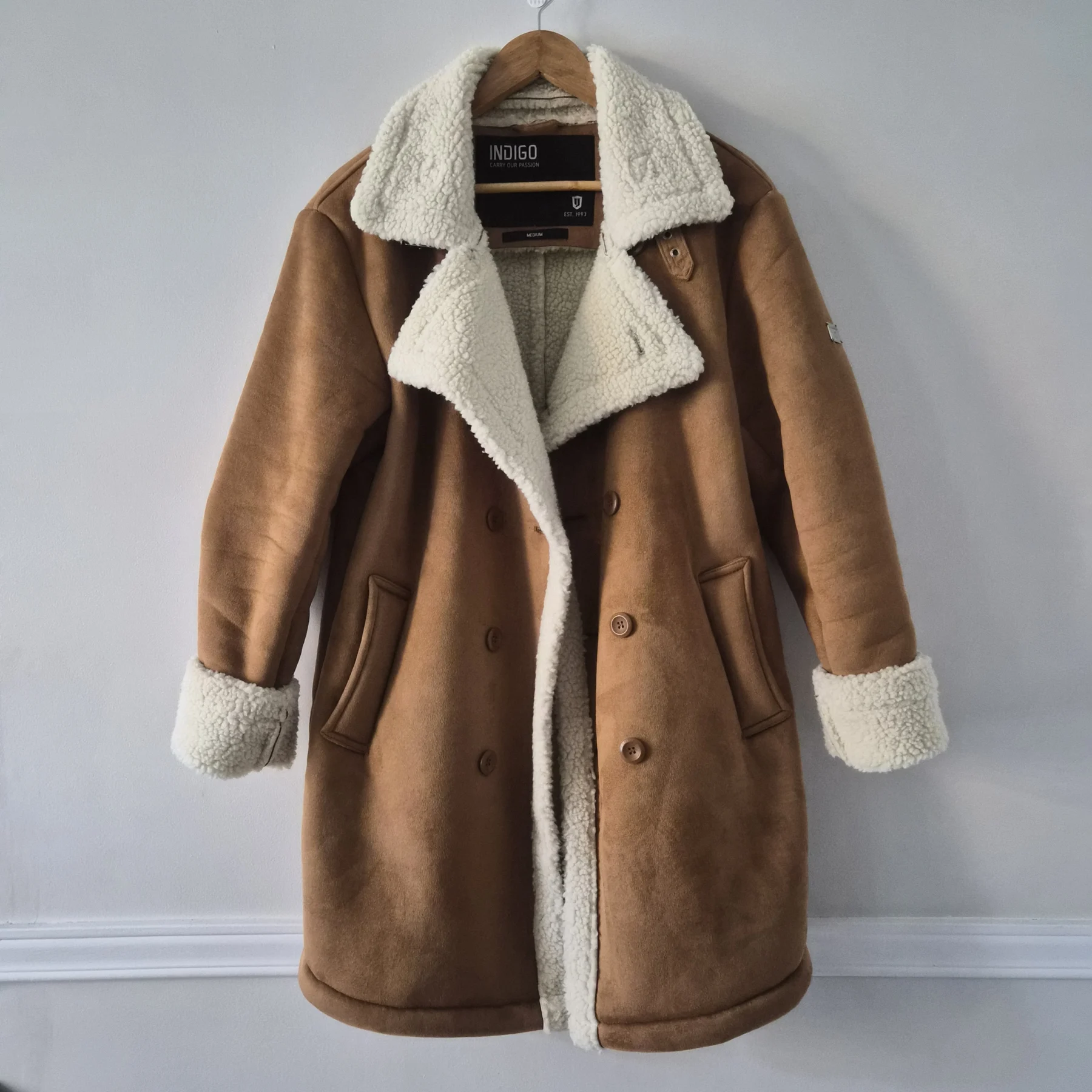 Indigo manteau effet suede/sherpa *Autre seconde main