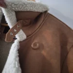 Thumbnail for Indigo manteau effet suede/sherpa