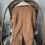 Thumbnail for Indigo manteau effet suede/sherpa