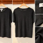 Thumbnail for COS – Black 100% linen T-shirt – Size L