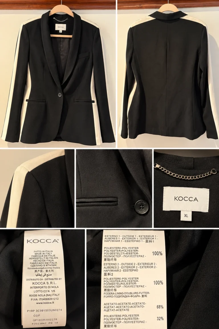 Image for KOCCA blazer – Black and white – Size XL – Made in Italy