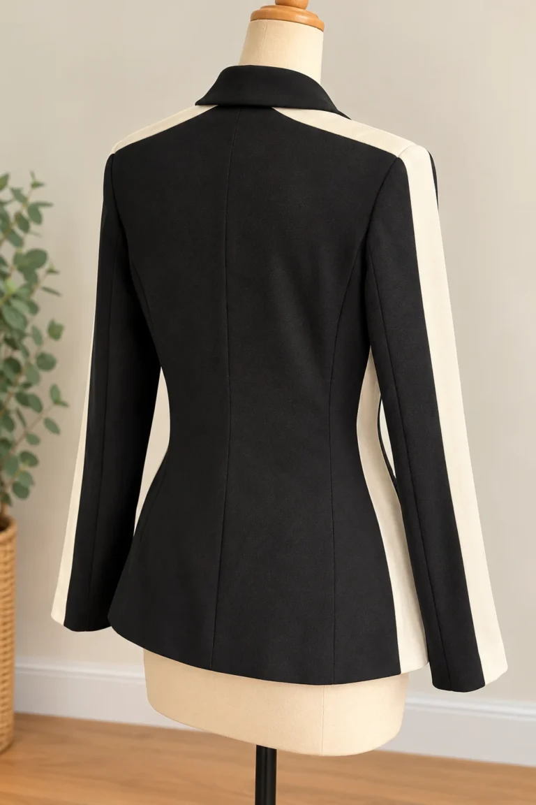 Image for KOCCA blazer – Black and white – Size XL – Made in Italy