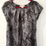 Featured thumbnail for MICHAEL Michael Kors – Blouse 100 % soie – Taille M – Imprimé abstrait