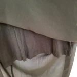 Thumbnail for Robe tunique Zara vert olive, semi transparente col en V, longueur midi