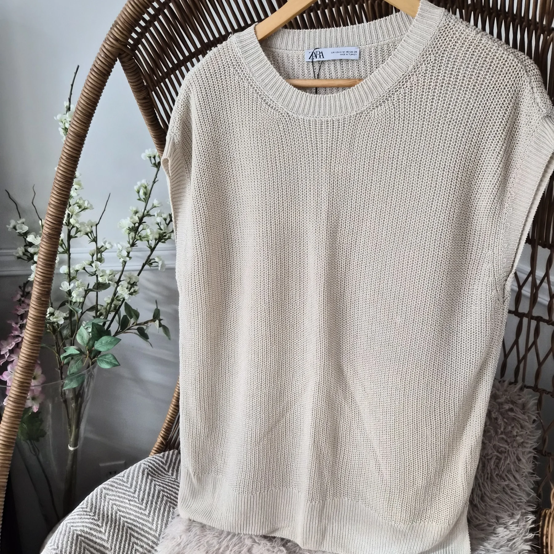 Haut oversized en maille fine S-M Zara seconde main