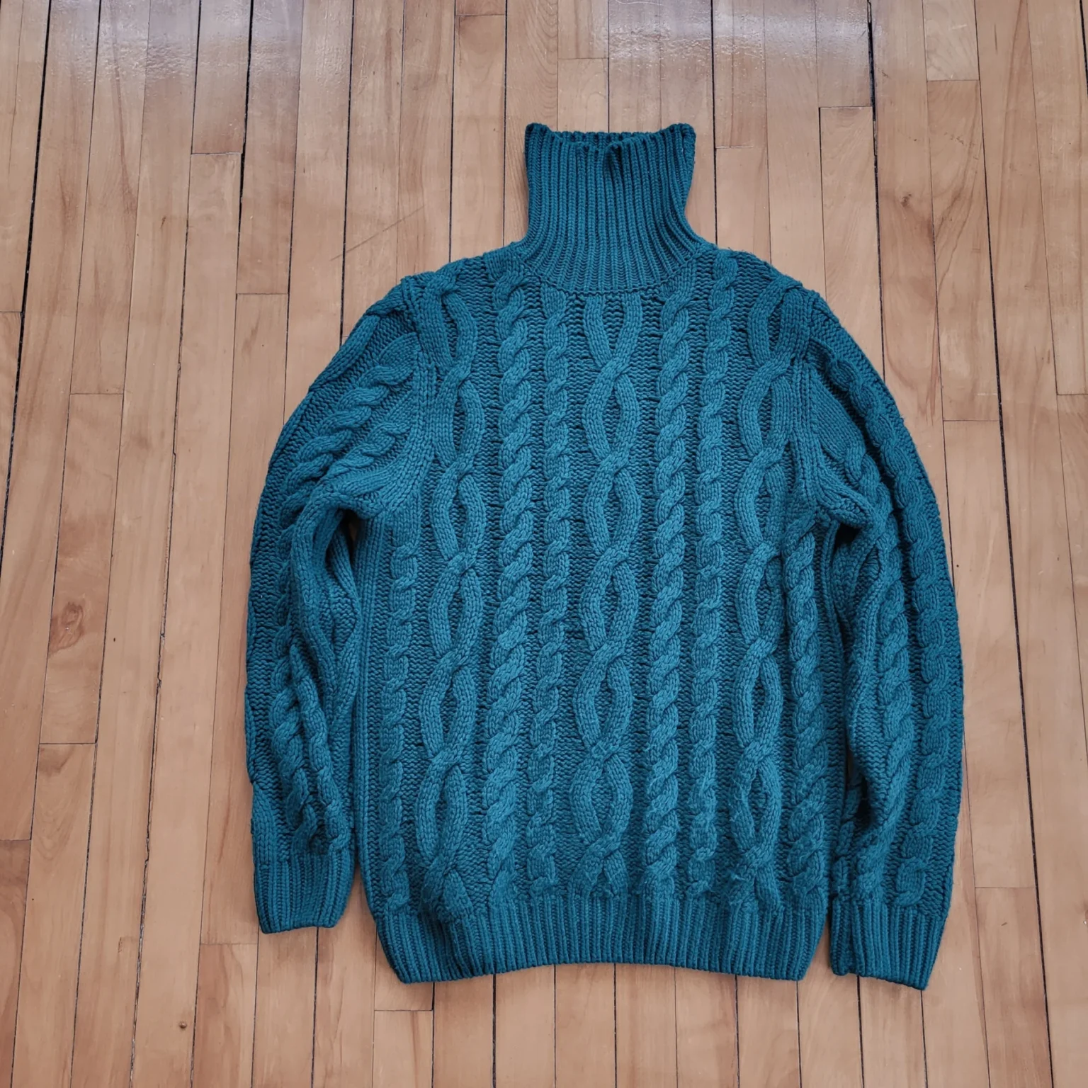 Image for Pull torsadé unisexe Simons, turquoise vert
