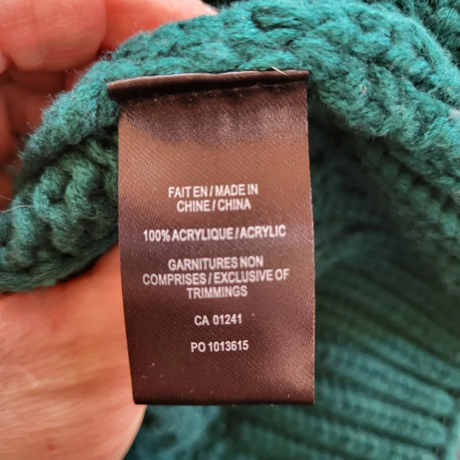Image for Pull torsadé unisexe Simons, turquoise vert
