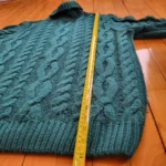 Thumbnail for Pull torsadé unisexe Simons, turquoise vert