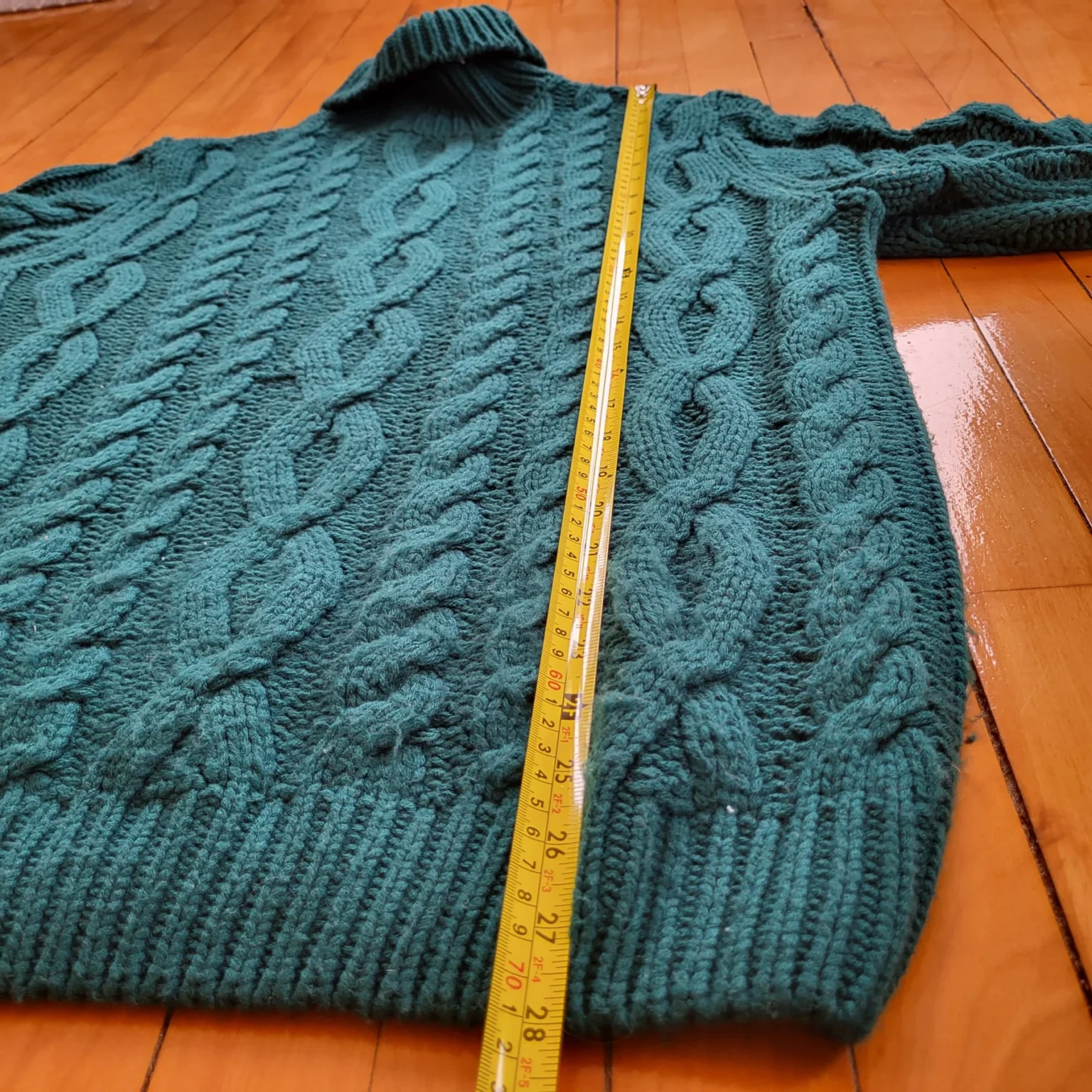 Image for Pull torsadé unisexe Simons, turquoise vert