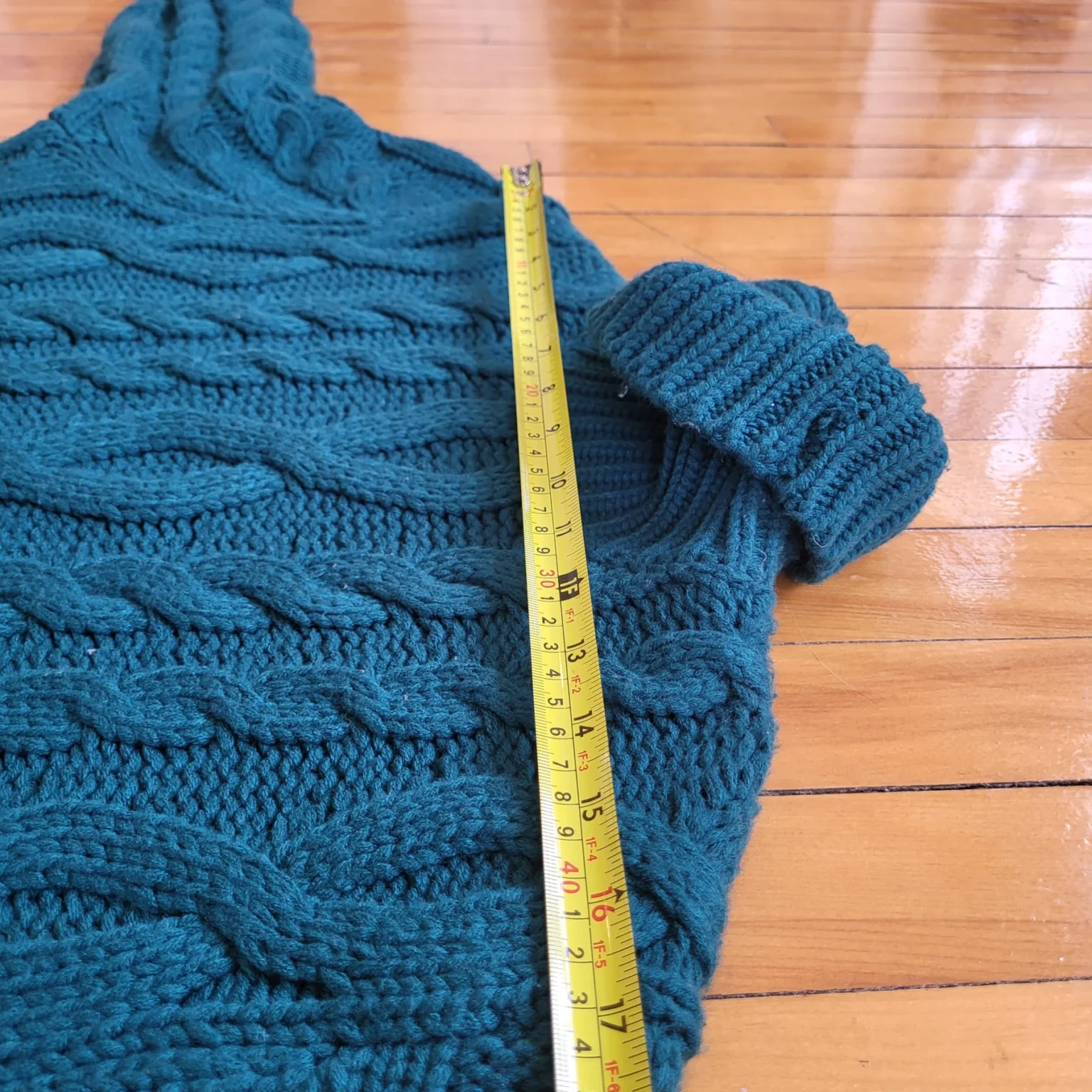 Image for Pull torsadé unisexe Simons, turquoise vert
