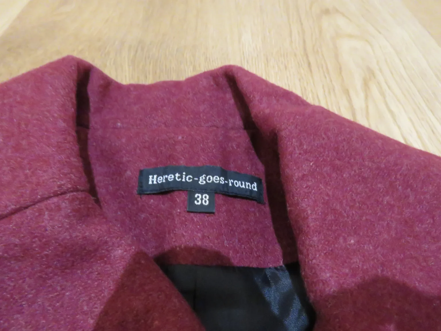 Image for HERETIC GOES ROUND Made in Japan 100% Wool Coat Jacket Avant Garde Minimalist