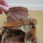 Thumbnail for A.S. 98 Ramos Clou Leather Gladiator Sandal Shoes in Tan US 8.5/9 Boho Grunge