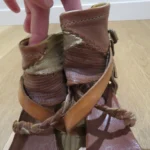 Thumbnail for A.S. 98 Ramos Clou Leather Gladiator Sandal Shoes in Tan US 8.5/9 Boho Grunge