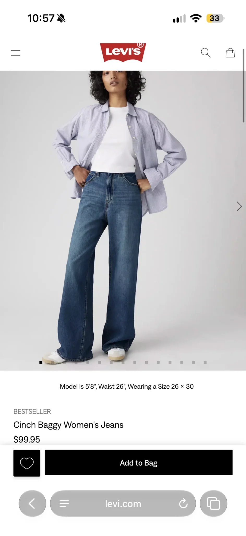 Image for Jeans levis cinch baggy