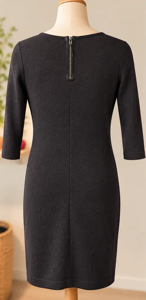Image for Luisa Cerano – Black dress in wool, silk and cashmere – US size 4