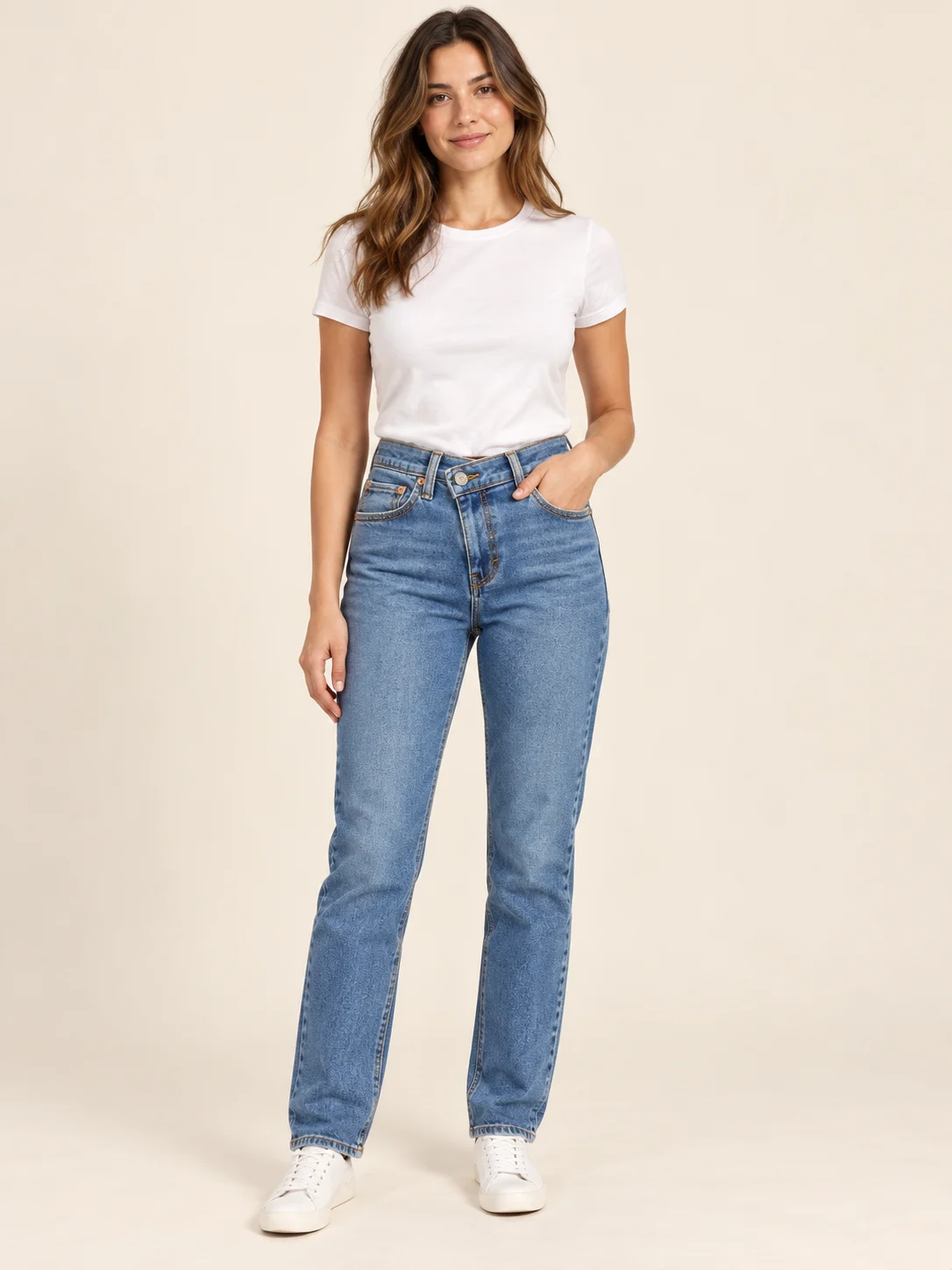 Lucky Brand – Jean High Rise Crossover à taille croisée – 8/29 Lucky Brand seconde main
