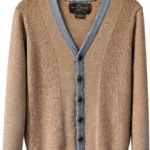 Featured thumbnail for 🤎 Black Brown 1826 – Cardigan en tricot texturé beige et bleu