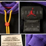 Thumbnail for 🏀 Jordan Air – Black and mauve hoodie with Jumpman logo – XL