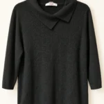 Featured thumbnail for Black ALIA jumper with a crossover neckline — Large