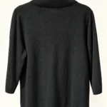 Thumbnail for Black ALIA jumper with a crossover neckline — Large