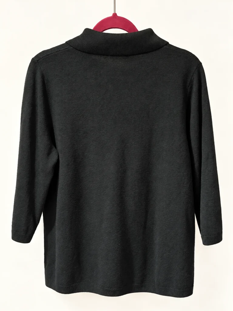 Image for Black ALIA jumper with a crossover neckline — Large